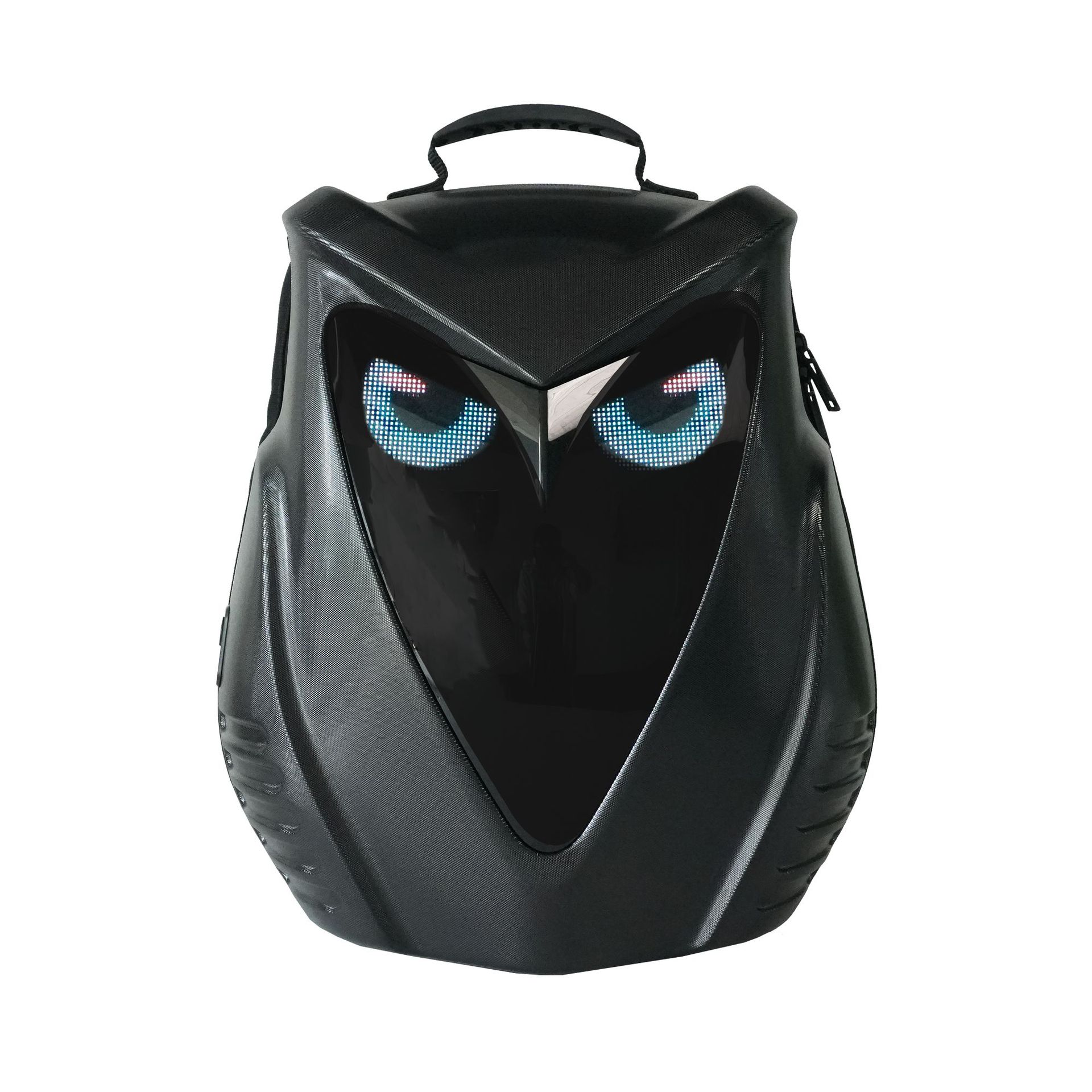 Owl-Themed LED Display Backpack – Motorcycle Riding Bag